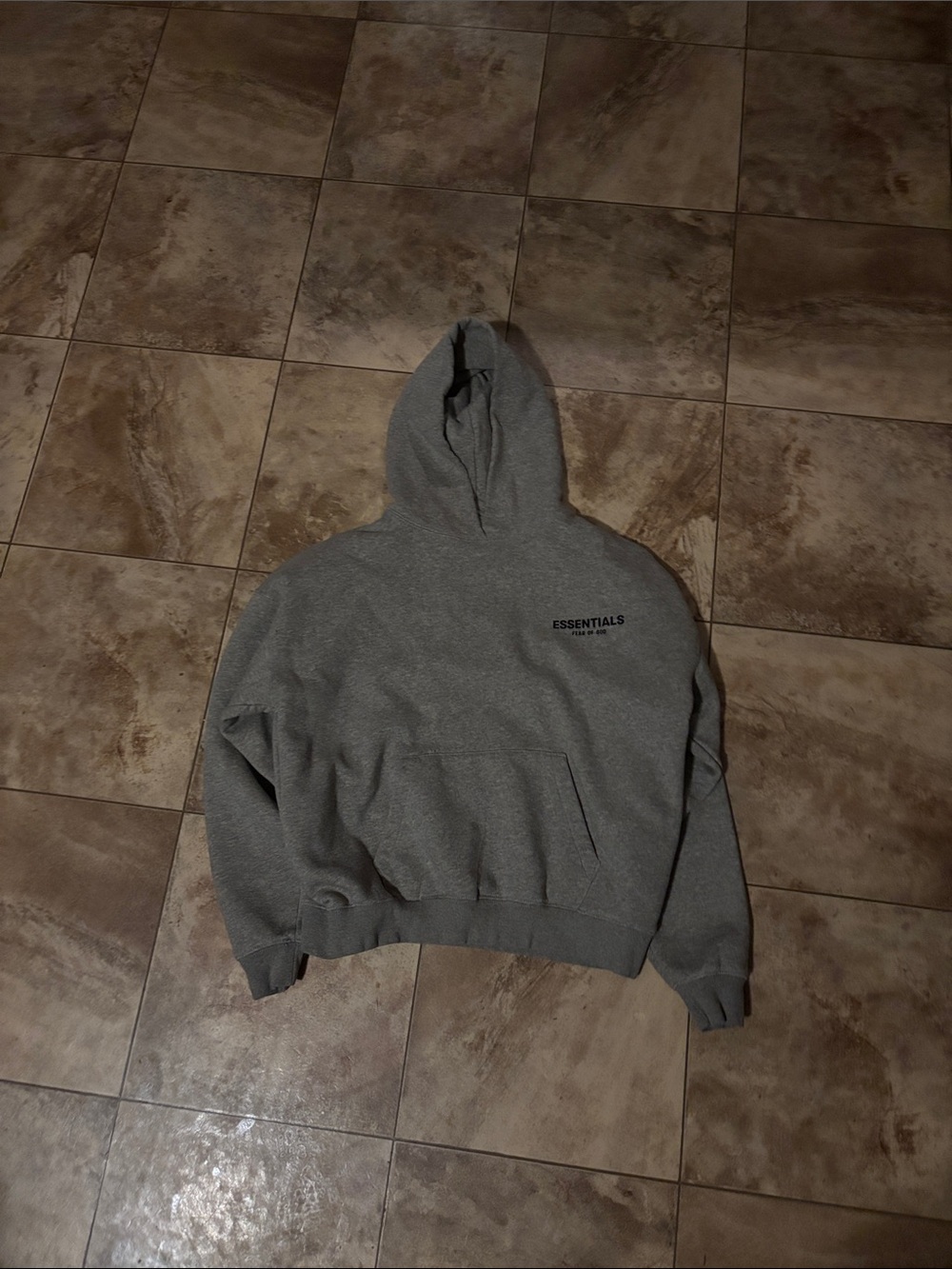 ESSENTIALS Men's Heather Gray Pullover Hoodie